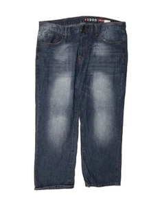 IZOD Mens Relaxed Fit Straight Jeans W42 L30 Blue Cotton CR25 - Picture 1 of 2