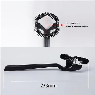 Cepillo de limpieza duradero para máquina de café mango largo cepillo de nailon limpieza 360° Foto 1 de 4