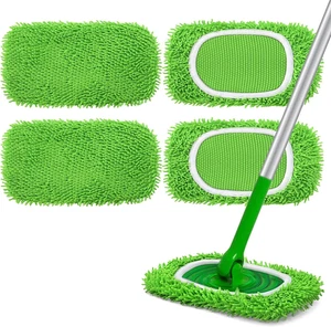 Wiederverwendbare Mikrofaser Wischpads kompatibel mit Swiffer Sweeper 4er Pack Trockenfegen - Bild 1 von 12
