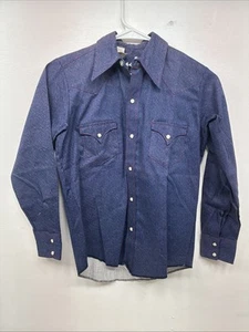 New Kids Tem Tex Blue Jean Long Sleeve Pearl Snap Size 12 LL-3 - Picture 1 of 11