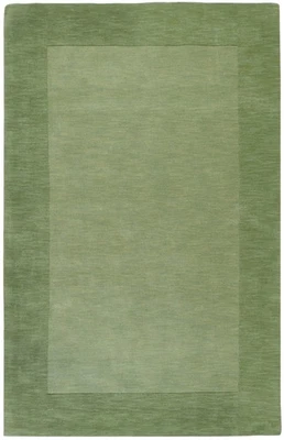 Tapete de área contemporâneo verde 12 x 15 borda de lã - Aproximadamente 12' x 15' - Imagem 1 de 2