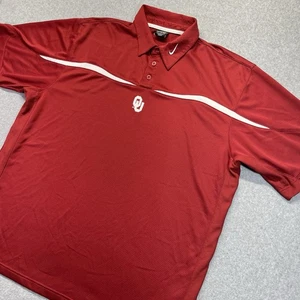 Nike Team Apparel University of Oklahoma Poloshirt Herren XL Sooners Fußball Y2K - Bild 1 von 14