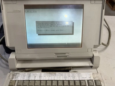 Computadora portátil Compaq SLT 286 modelo 2680 de colección enciende con estuche Foto 1 de 4