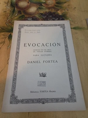 Partituras Daniel Fortea Evocacion para guitarra clásica extremadamente raras Foto 1 de 2