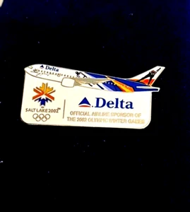 SALT LAKE CITY 2002 OLYMPIC GAMES/DELTA AIRLINES PIN/LUGE/BONNIE BLAIR/SPONSOR - Picture 1 of 2