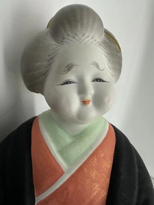 Japanese Traditional Art Hakata Doll Ofuku-san-Good Fortune Happiness - Vintage - Picture 1 of 10