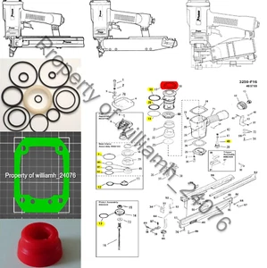 Paslode Finish Nailer 3250 3175 O ring + Cyl Seal 402725 Kit + Gasket + Bumper - Picture 1 of 7