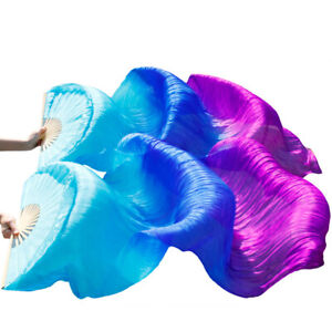 High Quality Chinese Silk Veils Dance Fans Pair of Belly Dancing Fans