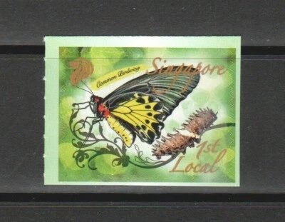 SINGAPORE 2010 BUTTERFLIES (COMMON BIRDWING) 1ST LOCAL BOOKLET PANE 1 STAMP MINT - Image 1 of 3