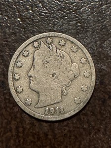 1911 With Cent Liberty "V" Barber Nickel | Average Circ - Very Good