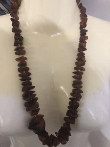 Vintage Genuine Polished Amber Necklace - 88g Circa 1960’s - Picture 1 of 7