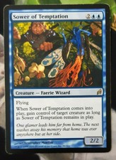 Sower of Temptation MTG Lorwyn Blue Rare Creature Heavily Played x1 OC1
