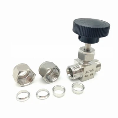 Reliable Stainless Steel 304 Needle Valve Suitable for Various Tube Sizes