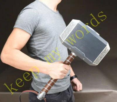 XXL Cattoys Full Metal 1:1 Replica The Avengers Thor Hammer Requisiten Cosplay Mj...