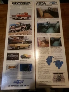 1980 1981 Chevy Trucks Autohaus Showroom Werbung Litho Schilder K10 C10 C20 - Bild 1 von 11