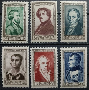 FRANCIA Scott# B258-B263 yv# 891-896 ** MNH Figuras Históricas Napoleón.. 1951 - Imagen 1 de 1