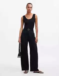 NEW Madewell Women’s 6P The Petite Harlow Wide-Leg Drapey Twill Pants - Picture 1 of 3