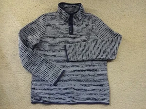 St. Johns Bay Womens Mock Neck Long Sleeve Pullover 1/4 button Blue Small - Picture 1 of 7