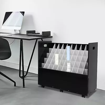 New Movable Roll File Cart 50-slot Blueprint Organizer Roll File Storage Holder - Image 1 of 4