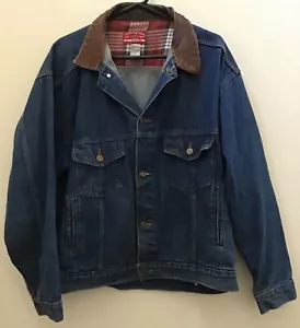 Giacca jeans uomo vintage Marlboro Country Store bottoni davanti denim - taglia L - Foto 1 di 9