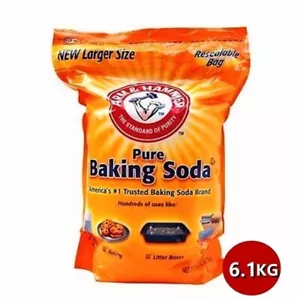 6.1kg FOOD GRADE Arm & Hammer Baking Soda Cleaning Stain Resealable Bicarb Soda - Picture 1 of 1
