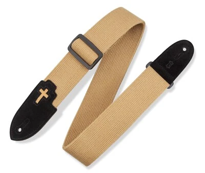 Correas de guitarra de algodón cruzado tostado Levy's - MC8C-TAN Foto 1 de 4