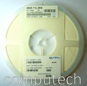 25 pezzi 3,9 KOhm Resistenze Viking RC-05F SMD0805 3K9 1/8W 1% SMD Code 3901, - Foto 1 di 2