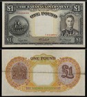 1947 The Bahamas Government One Pound Banknote P# 11e King George Vi Pmg Au50