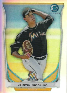 2014 Bowman Chrome Bowman Scout Top 5 Mini Refractors #BMMM3 Justin Nicolino - Picture 1 of 3