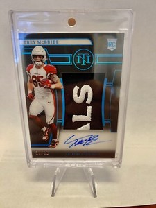 2022 National Treasures football Trey McBride RPA Midnight Patch /20 Cardinals