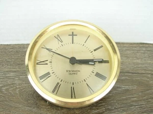 Midcentury seltene 70er Jahre Tischuhr Bob Siemon Quartz Kreuz für Mittag - Bild 1 von 5