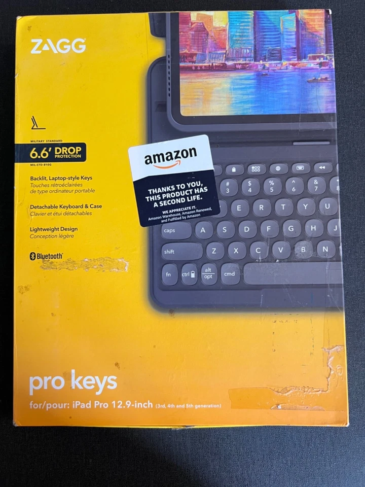 ZAGG Pro Keys Bluetooth Keyboard for Apple iPad Pro 12.9 (3rd, 4th, 5th Gen) - Image 1 of 1