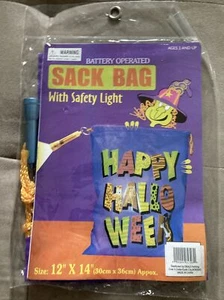 Halloween Sack Bag with Safety Light Happy Hallo Ween Single Bag - Picture 1 of 3