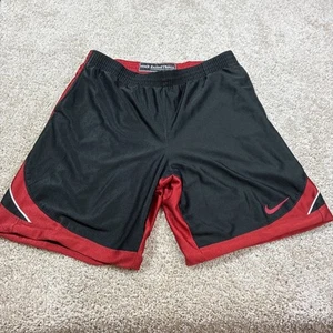 Pantalones Cortos De Colección Nike Para Hombres Grandes Negros/Rojos Baloncesto Atlético Cintura Elástica Retro Y2K - Imagen 1 de 6