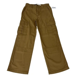 Old Navy Pants Kids Girls 12 Brown Slim Baggy Cargo Doea Deer - Picture 1 of 10