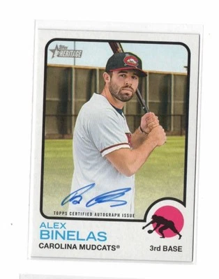 2022 Topps Heritage Minor League -Real One Auto #ROA-AB Alex Binelas (AU, RC) - Image 1 of 2