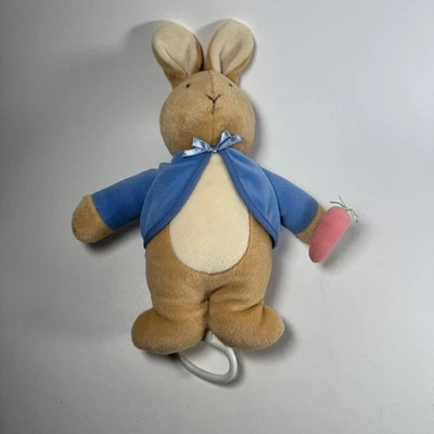 Frederick Warne Eden 玩具毛绒彼得兔 11 英寸音乐婴儿床玩具拉绳 — 第 1/4 张图片