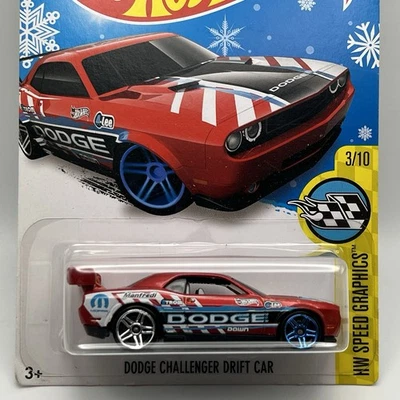 Dodge Challenger Driftcar 2016 Hot Wheels Snowflakes rojo 178/250 Foto 1 de 4