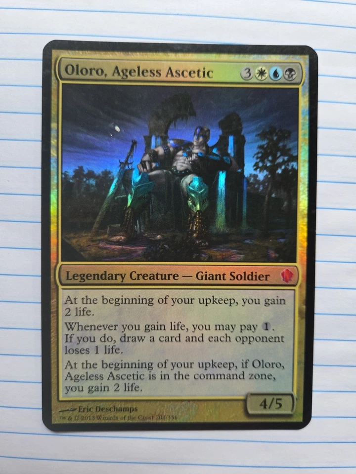 MTG OVERSIZED Oloro Ageless Ascetic Foil Holo 2013 Magic The Gathering Card - LP - Image 1 of 2