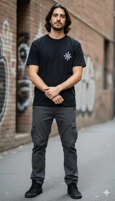 Chaos Black Embroidered T-Shirt - Large - Image 1 of 4