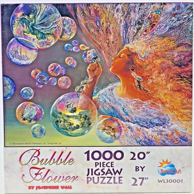 Nuevo rompecabezas BUBBLE FLOWER de Josephine Wall - 1997 SunsOut 1000 piezas Foto 1 de 2