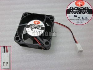 Nuova ventola di raffreddamento SUPERRED CHD5012BB 2 fili 50x50x20mm DC12V 0,12A 2 pin 50mm - Foto 1 di 2