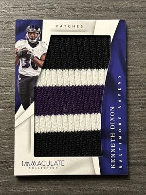 2017 Panini Immaculate Collection Patches Kenneth Dixon #IM-KD /10 Ravens SSP - Image 1 of 2