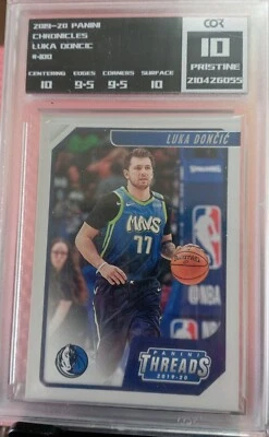 LUKA DONČIĆ 2019-20 Panini Chronicles Threads NBA card (COR-10 Pristine) - Image 1 of 4