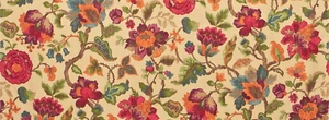 SANDERSON CURTAIN FABRIC DESIGN Amanpuri 0.35 METRES MULBERRY/AMBER 100% LINEN - Picture 1 of 5