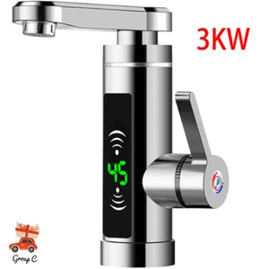 3KW Elektrischer Durchlauferhitzer LED Wasserhahn Bad/Küche Sofort Warm Armatur - Bild 1 von 19