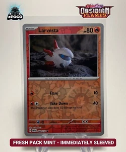 Larvesta 040/197 Reverse Holo Pokemon TCG: Obsidian Flames MINT SHIPPED TODAY 🔥 - Picture 1 of 2