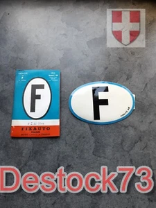 Autocollant automobile F France vintage BLEU dans sa pochette d’origine, FIXAUTO - Imagen 1 de 2