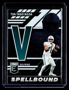 2023 Donruss Elite Spellbound Green Tua Tagovailoa #SB-TT5 Miami Dolphins - Picture 1 of 2
