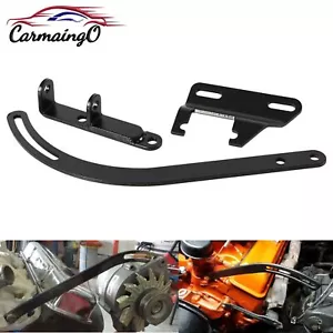 Black Small Block Alternator Bracket for Chevy SBC 283 327 350 Short Water Pump - Picture 1 of 9